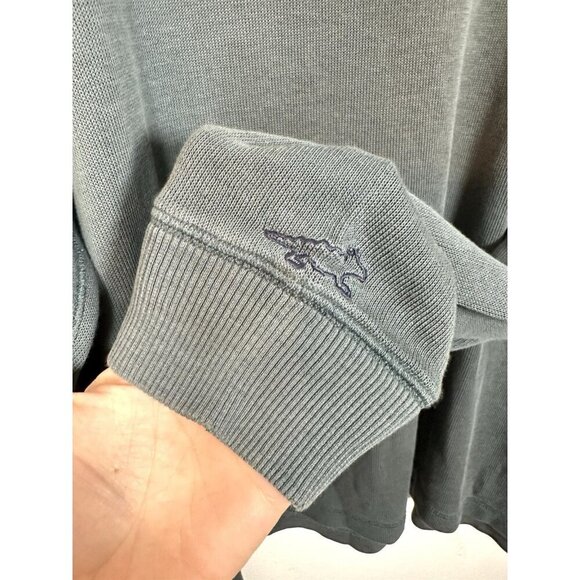 Horny Toad Mens Top‎ Size L Green Cotton Crew Neck Long Sleeve Distressed - Picture 9 of 12